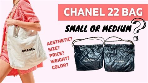 chanel bag sizes and prices|Chanel 22 sizes medium.